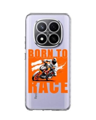 Etui do Xiaomi Redmi Note 14 Pro 4G przeźroczyste, silikonowe Flexi, Bikers, Ścigacz