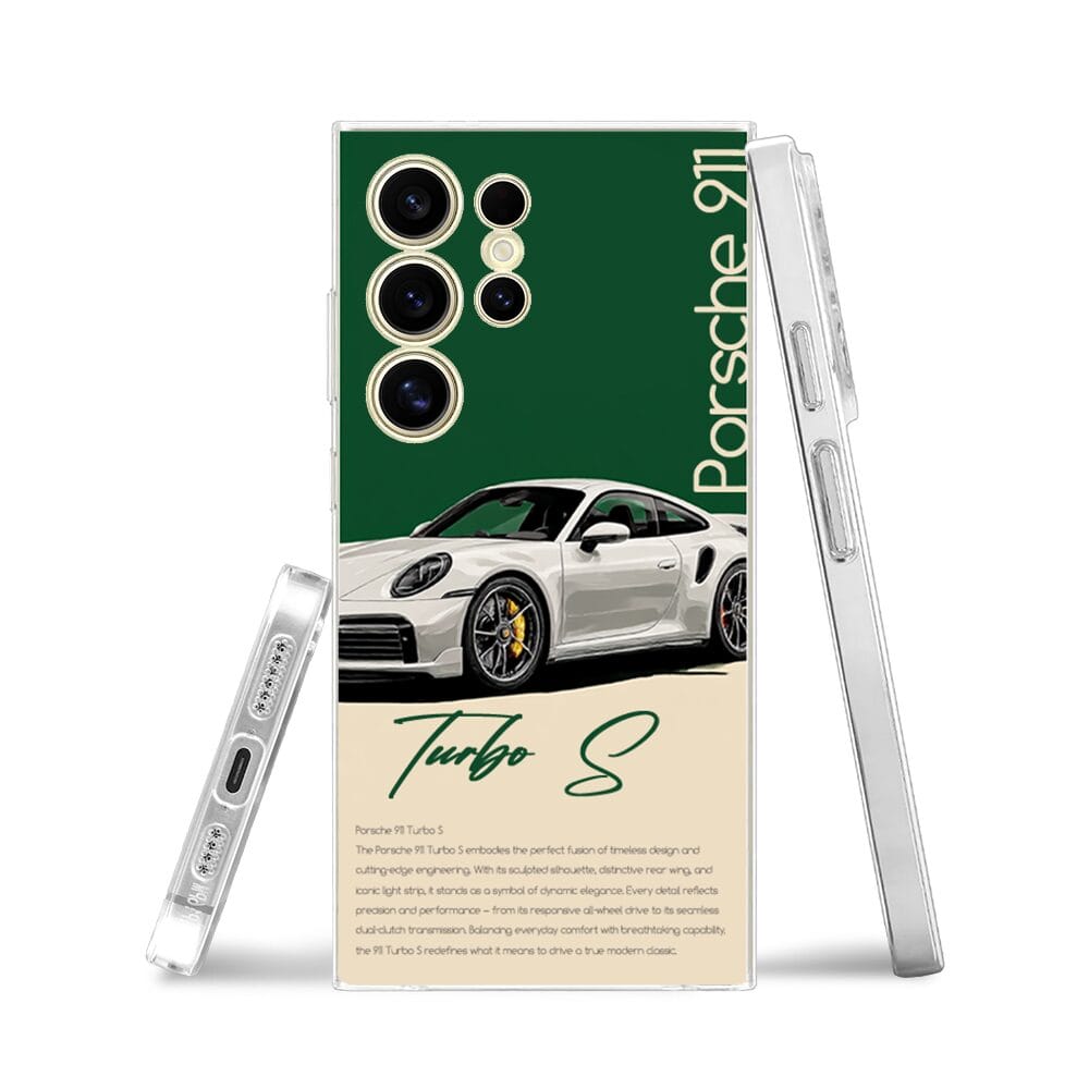 Etui do Samsung Galaxy S24 Ultra przeźroczyste, silikonowe Flexi, Szybkie Auta, Elegancja 911 - obrazek 3