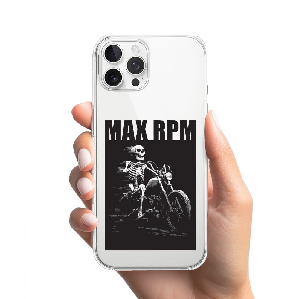 Etui do iPhone 12 Pro z MagSafe przeźroczyste, silikonowe Flexi, Bikers, Ghost Rider - obrazek 2