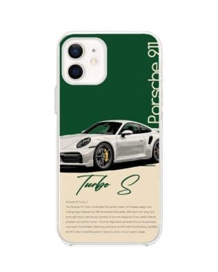 Etui do iPhone 12 przeźroczyste, silikonowe Flexi, Szybkie Auta, Elegancja 911