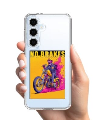 Etui do Samsung Galaxy S24 FE z MagSafe przeźroczyste, silikonowe Flexi, Bikers, Motocyklem przez świat