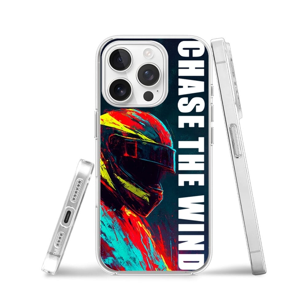 Etui do iPhone 13 Pro z MagSafe przeźroczyste, silikonowe Flexi, Bikers, Chase The Wind - obrazek 3