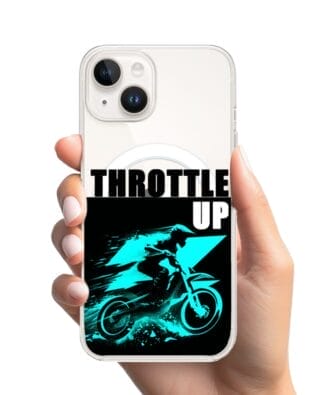 Etui do iPhone 14 Plus z MagSafe przeźroczyste, silikonowe Flexi, Bikers, Cross na maxa