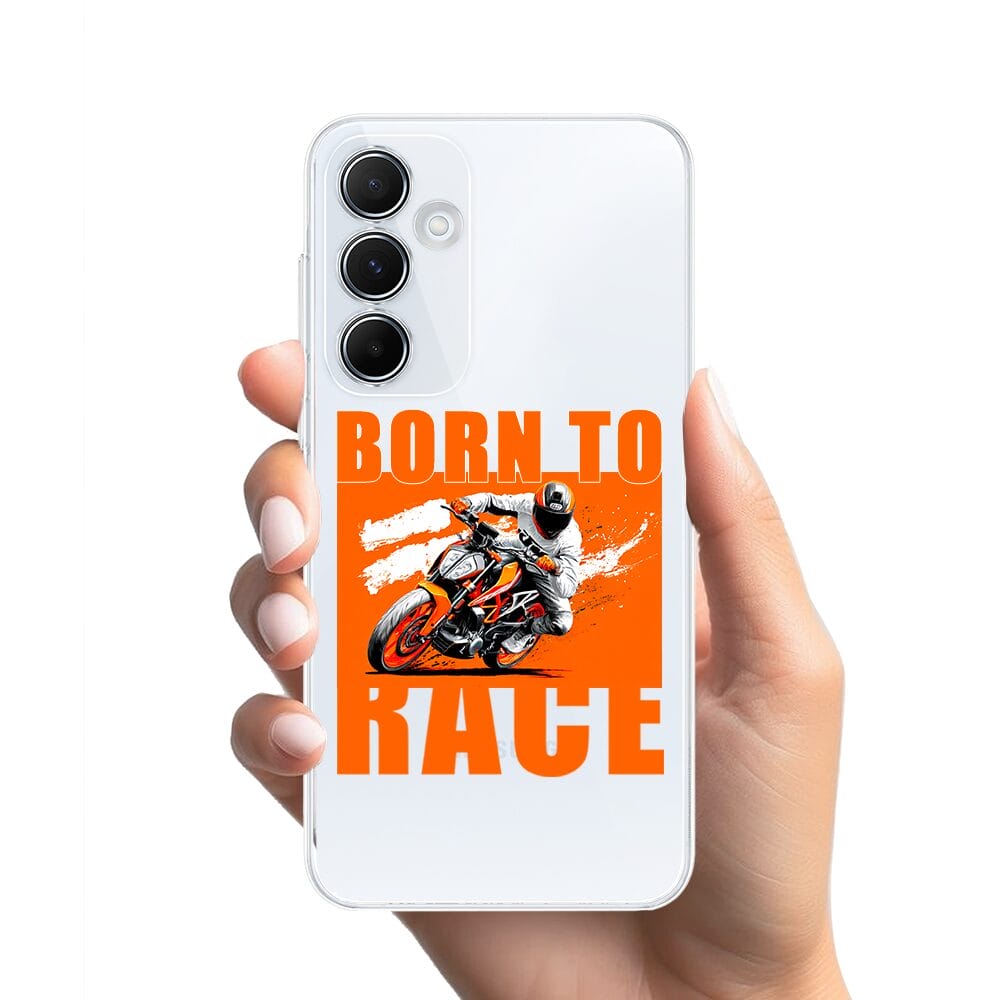 Etui do Samsung Galaxy M35 5G przeźroczyste, silikonowe Flexi, Bikers, Ścigacz - obrazek 2