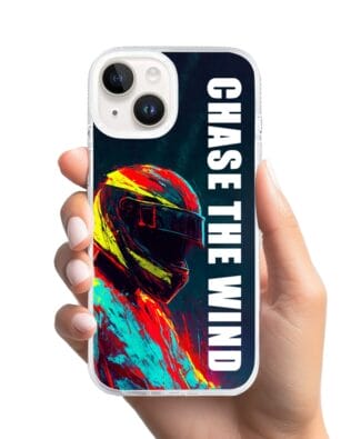 Etui do iPhone 13 z MagSafe przeźroczyste, silikonowe Flexi, Bikers, Chase The Wind