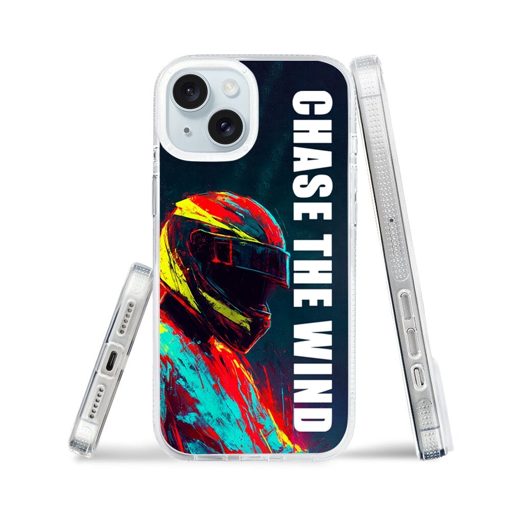 Etui do iPhone 15 z MagSafe przeźroczyste, silikonowe Flexi, Bikers, Chase The Wind - obrazek 3