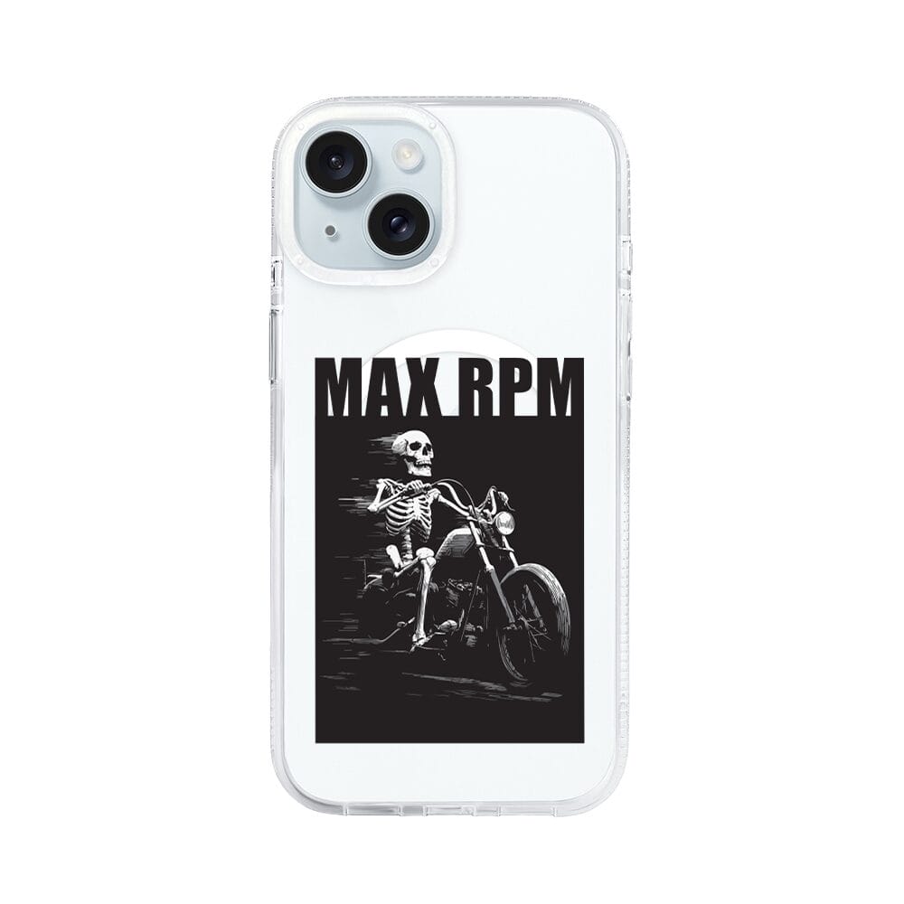 Etui do iPhone 15 z MagSafe przeźroczyste, silikonowe Flexi, Bikers, Ghost Rider