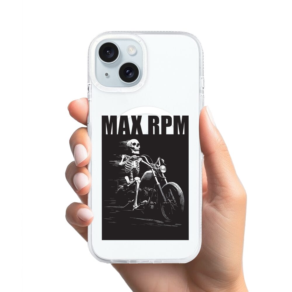 Etui do iPhone 15 z MagSafe przeźroczyste, silikonowe Flexi, Bikers, Ghost Rider - obrazek 2