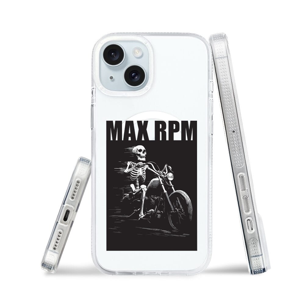 Etui do iPhone 15 z MagSafe przeźroczyste, silikonowe Flexi, Bikers, Ghost Rider - obrazek 3