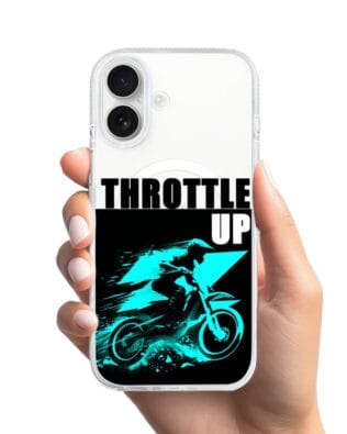 Etui do iPhone 16 z MagSafe przeźroczyste, silikonowe Flexi, Bikers, Cross na maxa