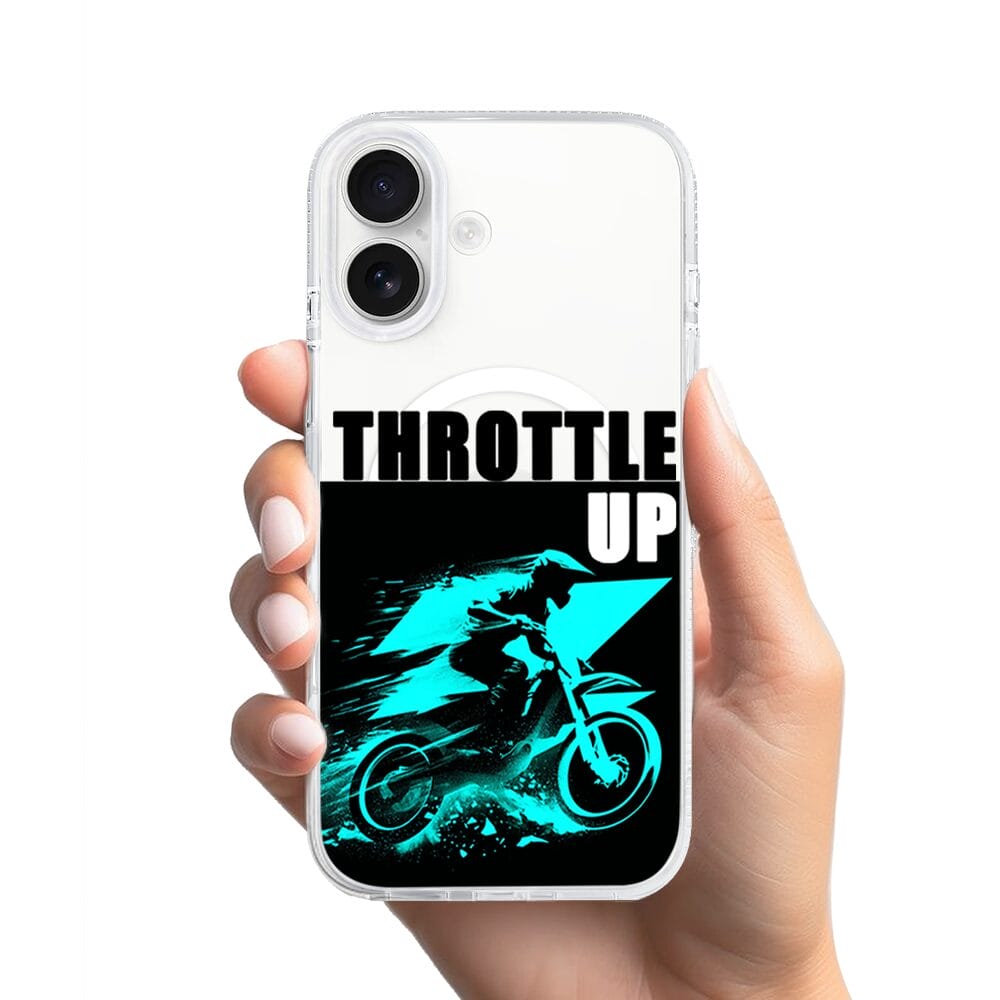 Etui do iPhone 16 z MagSafe przeźroczyste, silikonowe Flexi, Bikers, Cross na maxa - obrazek 2
