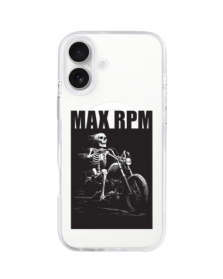 Etui do iPhone 16 z MagSafe przeźroczyste, silikonowe Flexi, Bikers, Ghost Rider