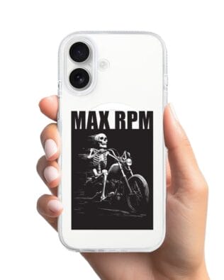 Etui do iPhone 16 z MagSafe przeźroczyste, silikonowe Flexi, Bikers, Ghost Rider