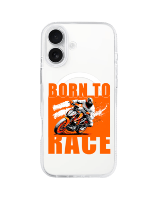 Etui do iPhone 16 z MagSafe przeźroczyste, silikonowe Flexi, Bikers, Ścigacz