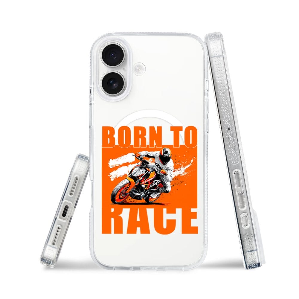 Etui do iPhone 16 z MagSafe przeźroczyste, silikonowe Flexi, Bikers, Ścigacz - obrazek 3