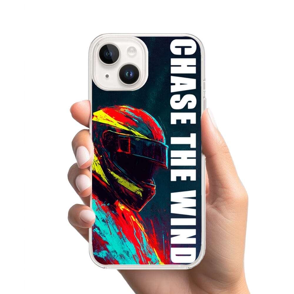 Etui do iPhone 14 Plus z MagSafe przeźroczyste, silikonowe Flexi, Bikers, Chase The Wind - obrazek 2