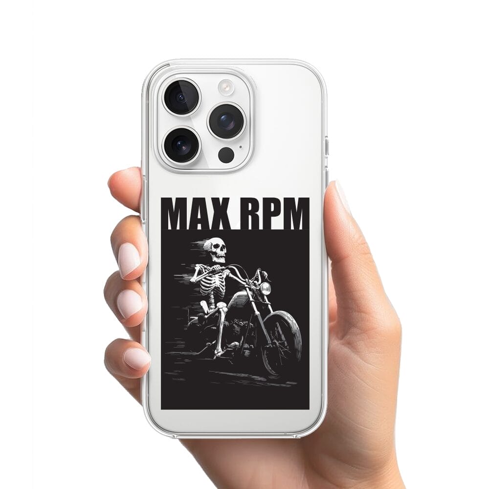 Etui do iPhone 16 Pro Max z MagSafe przeźroczyste, silikonowe Flexi, Bikers, Ghost Rider - obrazek 2