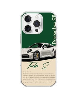 Etui do iPhone 14 Pro przeźroczyste, silikonowe Flexi, Szybkie Auta, Elegancja 911