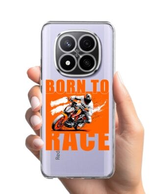 Etui do Xiaomi Redmi Note 14 Pro 4G przeźroczyste, silikonowe Flexi, Bikers, Ścigacz