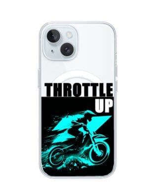 Etui do iPhone 15 Plus z MagSafe przeźroczyste, silikonowe Flexi, Bikers, Cross na maxa