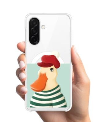 Etui do Samsung Galaxy A26 5G z MagSafe przeźroczyste, silikonowe Flexi, kaczuszka