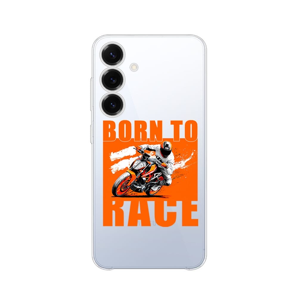 Etui do Samsung Galaxy S25 przeźroczyste, silikonowe Flexi, Bikers, Ścigacz