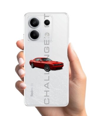 Etui do Xiaomi Redmi Note 13 Pro 5G przeźroczyste, silikonowe Flexi, Szybkie Auta, czerwony Challenger GT