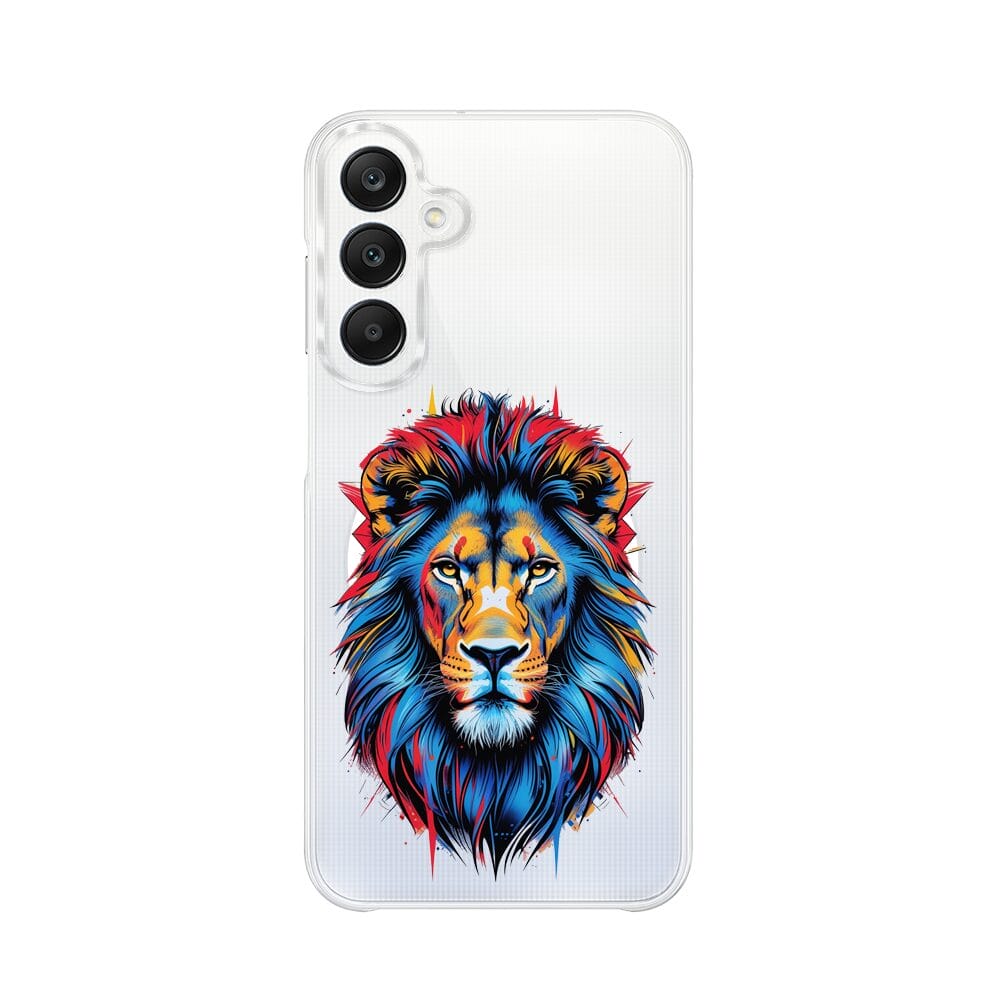 Etui do Samsung Galaxy A25 5G z MagSafe przeźroczyste, silikonowe Flexi, Dzika Mandala, Lew