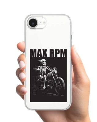 Etui do iPhone 16e z MagSafe przeźroczyste, silikonowe Flexi, Bikers, Ghost Rider