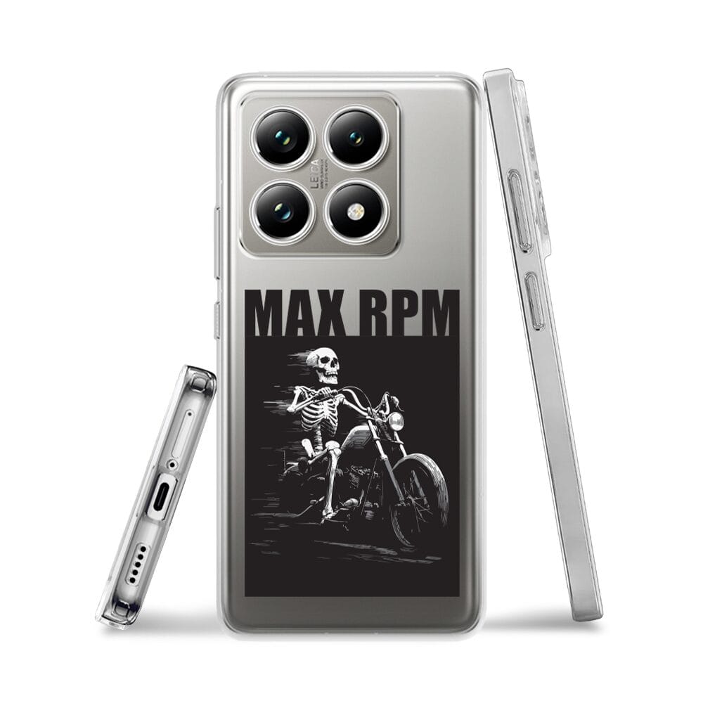 Etui do Xiaomi 14T przeźroczyste, silikonowe Flexi, Bikers, Ghost Rider - obrazek 3