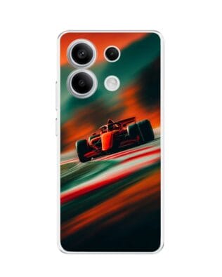 Etui do Xiaomi Redmi Note 13 Pro 5G przeźroczyste, silikonowe Flexi, Szybkie Auta, Wyścig F1