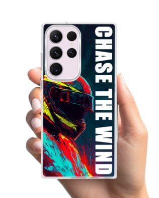 Etui do Samsung Galaxy S23 Ultra z MagSafe przeźroczyste, silikonowe Flexi, Bikers, Chase The Wind