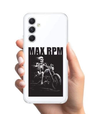 Etui do Samsung Galaxy A54 5G przeźroczyste, silikonowe Flexi, Bikers, Ghost Rider