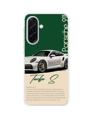 Etui do Samsung Galaxy A36 5G z MagSafe przeźroczyste, silikonowe Flexi, Szybkie Auta, Elegancja 911