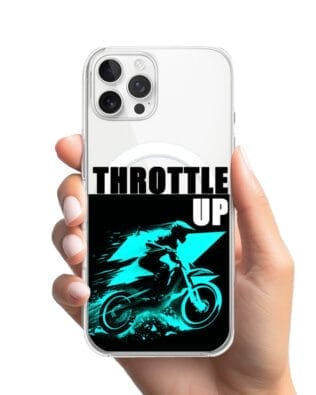 Etui do iPhone 12 Pro Max z MagSafe przeźroczyste, silikonowe Flexi, Bikers, Cross na maxa