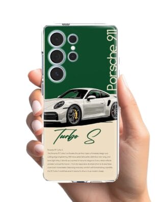 Etui do Samsung Galaxy S25 Ultra przeźroczyste, silikonowe Flexi, Szybkie Auta, Elegancja 911