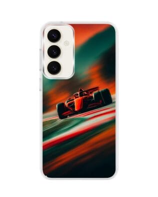 Etui do Samsung Galaxy S23 Plus z MagSafe przeźroczyste, silikonowe Flexi, Szybkie Auta, Wyścig F1