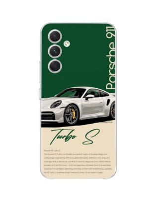 Etui do Samsung Galaxy A54 5G przeźroczyste, silikonowe Flexi, Szybkie Auta, Elegancja 911