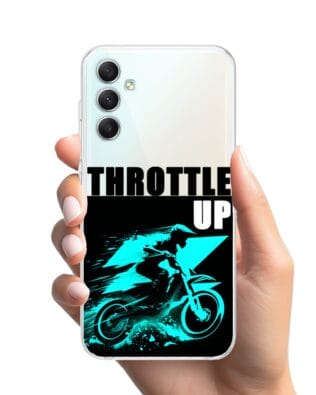 Etui do Samsung Galaxy A34 5G przeźroczyste, silikonowe Flexi, Bikers, Cross na maxa