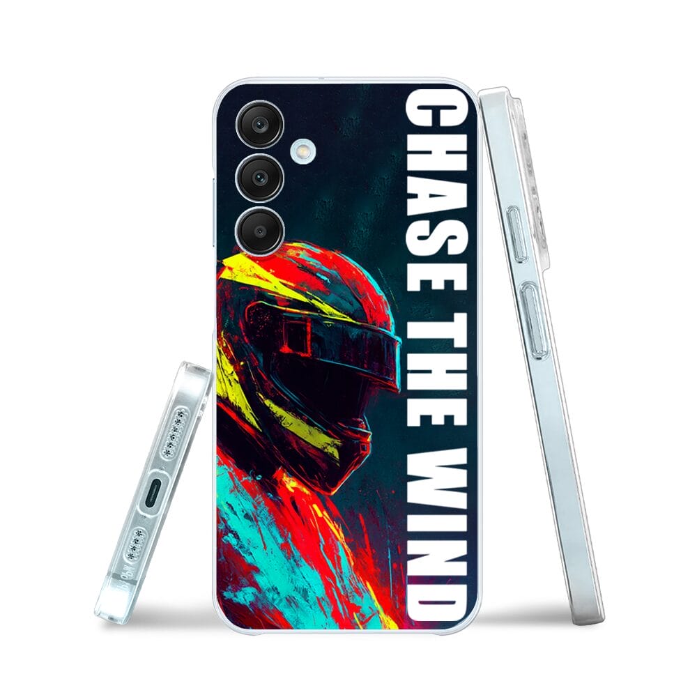 Etui do Samsung Galaxy M35 5G przeźroczyste, silikonowe Flexi, Bikers, Chase The Wind - obrazek 3