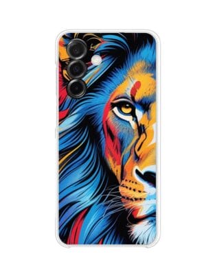 Etui do Samsung Galaxy A26 5G przeźroczyste, silikonowe Flexi, Dzika Mandala, Lwie spojrzenie