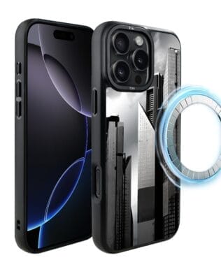 Etui do iPhone 16 Pro IBIZU DropGuard Matt z MagSafe, Noir City, Manhattan