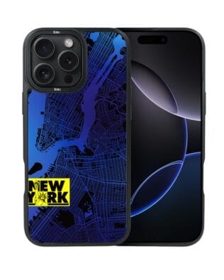 Etui do iPhone 16 Pro IBIZU DropGuard Matt z MagSafe, Mapy Świata, New York