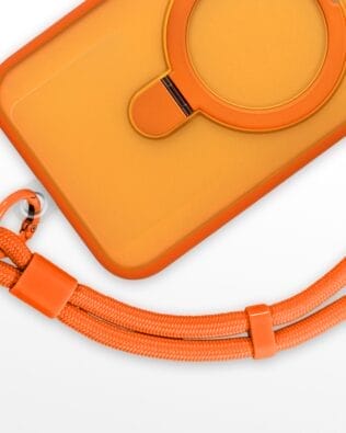 Regulowana smycz, krótki pasek na nadgarstek do telefonu, pomarańczowa