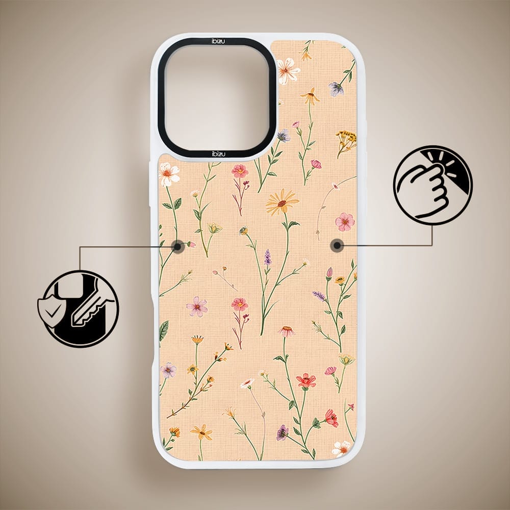Etui do iPhone 16 Pro IBIZU DropGuard Matt z MagSafe, Pastel Bloom, Koralowa łąka - obrazek 7