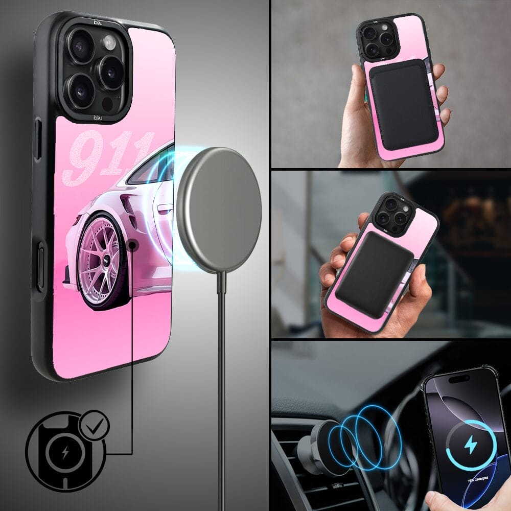 Etui do iPhone 16 Pro IBIZU DropGuard Matt z MagSafe, TechDrive, 911 różowe - obrazek 8