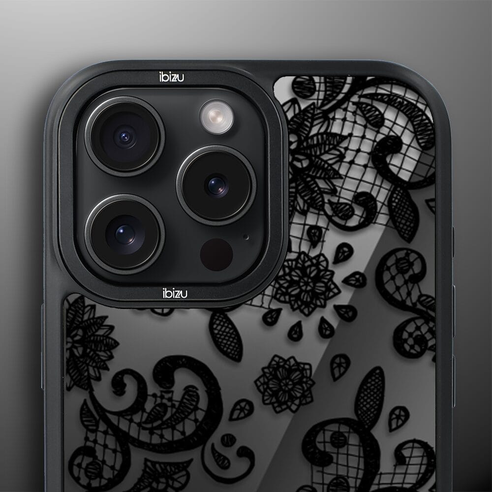 Etui do iPhone 16 Pro Max IBIZU DropGuard Matt z MagSafe, Midnight, Koronkowa czerń - obrazek 5