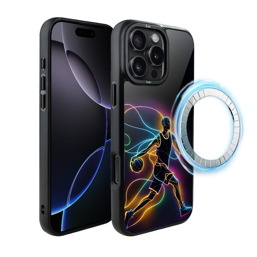 Etui do iPhone 16 Pro Max IBIZU DropGuard Matt z MagSafe, #ElectroMove, Duch koszykówki