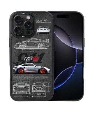 Etui do iPhone 16 Pro IBIZU DropGuard Matt z MagSafe, TechDrive, 911 GT3 RS