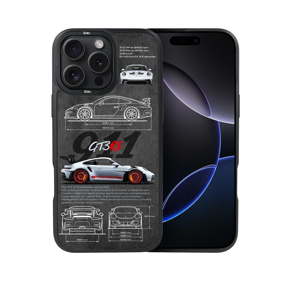 Etui do iPhone 16 Pro IBIZU DropGuard Matt z MagSafe, TechDrive, 911 GT3 RS - obrazek 2